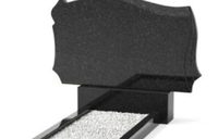 Горизонтальный памятник на кладбище из черного гранита тип 1.25