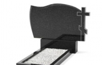 Горизонтальный фигурный памятник с крестом тип 1.14