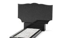 Фигурный горизонтальный памятник из гранита на могилу тип 1.7