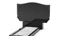 Горизонтальный фигурный гранитный памятник на кладбище тип 1.21