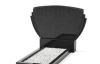 Горизонтальный памятник из гранита на могилу с цветником тип 1.22