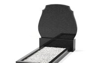 Небольшой горизонтальный памятник на могилу с цветником тип 1.28