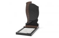 Комбинированный вертикальный памятник с цветником тип КБ12