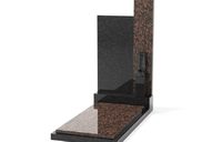 Комбинированный гранитный памятник с надгробной плитой тип КБ02