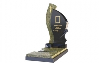 Вертикальный комбинированный гранитный памятник тип КБ24